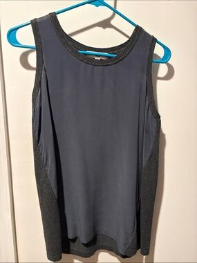Etcetera Slate Front with Charcoal Knit Panel Tank